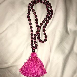Beaded tassel necklace